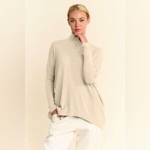 Davi & Dani Turtleneck Long Sleeve Knit Top